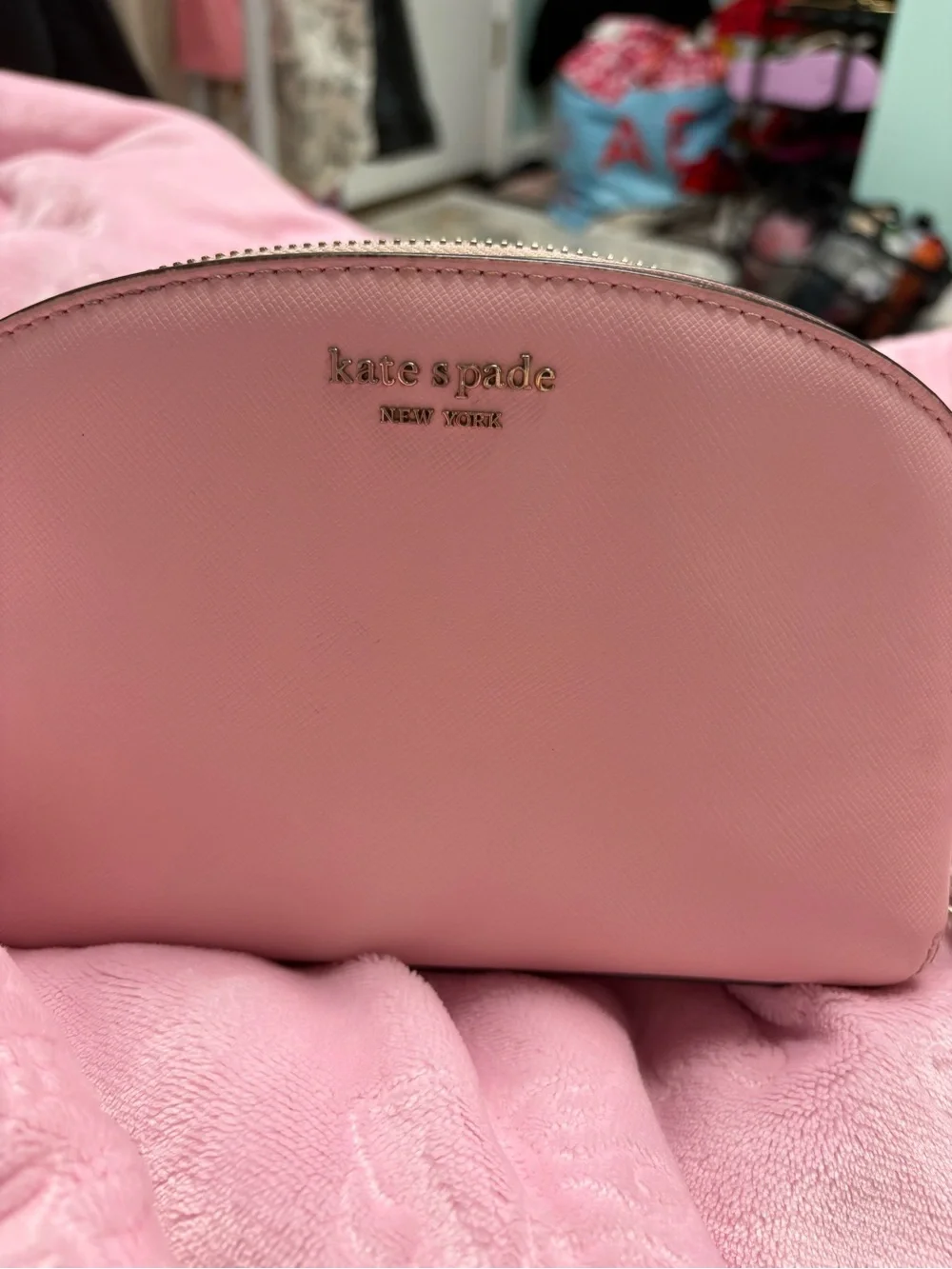 kate spade Pink Saffiano Dome Crossbody